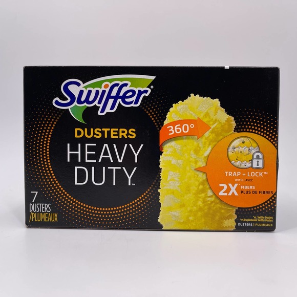 Swiffer Heavy Duty Duster Head Refills Pack of 7 Trap and Lock Fibers P&G NWT - Picture 1 of 7